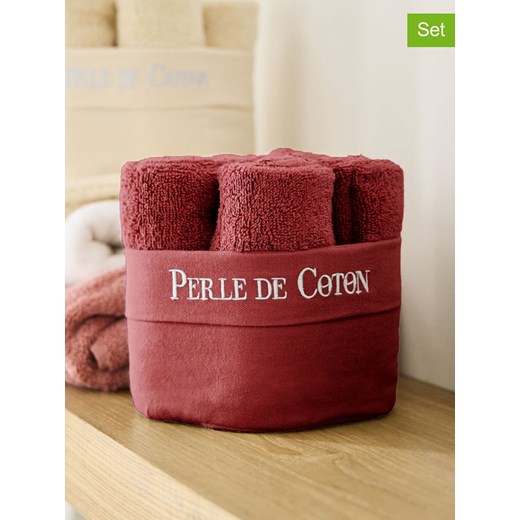 Soft by Perle de Coton Ręczniki (6 szt.) w kolorze bordowym dla gości ze sklepu Limango Polska w kategorii Ręczniki - zdjęcie 178665643