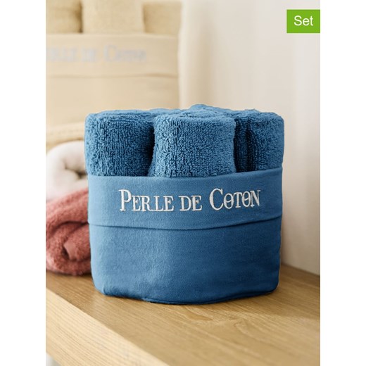 Soft by Perle de Coton Ręczniki (6 szt.) w kolorze niebieskim dla gości ze sklepu Limango Polska w kategorii Ręczniki - zdjęcie 178665654