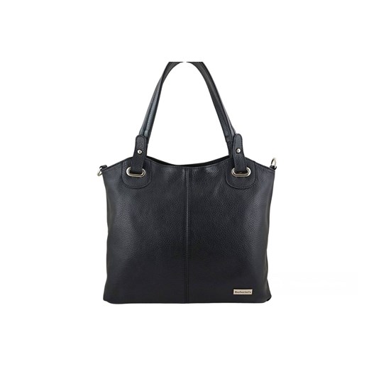 Codzienna duża torebka damska - Czarna ze sklepu Barberinis w kategorii Torby Shopper bag - zdjęcie 178667423