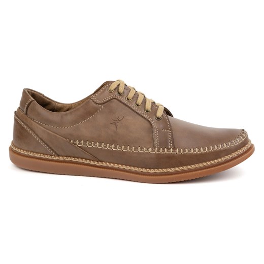 Olivier Buty Męskie Skórzane Casual Model 313GT jasno brązowe ze sklepu ButyModne.pl w kategorii Buty zimowe męskie - zdjęcie 178667893