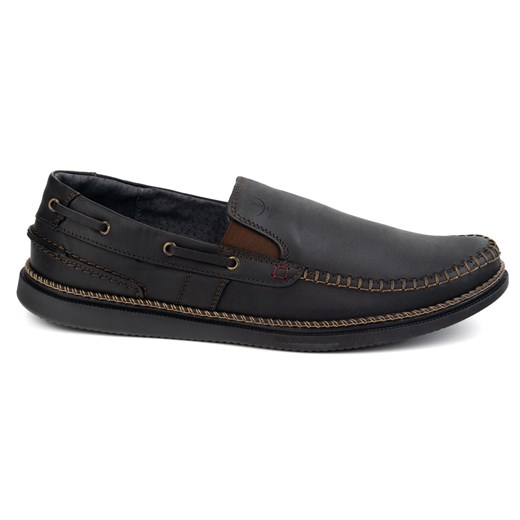 Olivier Buty mokasyny męskie wsuwane 314GT czarne ze sklepu ButyModne.pl w kategorii Mokasyny męskie - zdjęcie 178667901