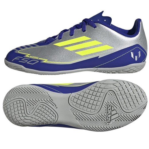 Buty adidas F50 Club Messi In IH0922 Srebrne srebrny ze sklepu ButyModne.pl w kategorii Buty sportowe dziecięce - zdjęcie 178667934