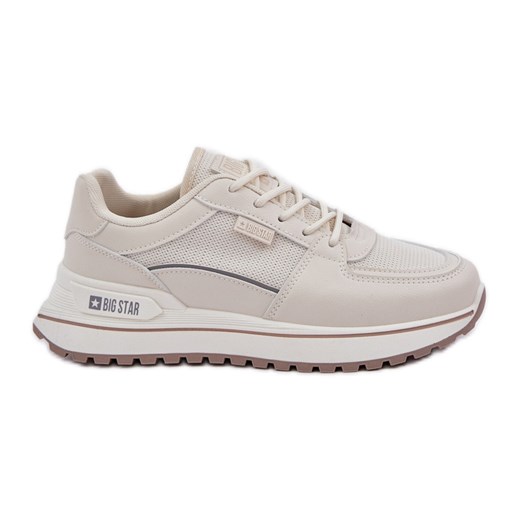 Sneakersy Damskie Big Star NN274A088 Jasnobeżowe beżowy ze sklepu ButyModne.pl w kategorii Buty sportowe damskie - zdjęcie 178667970
