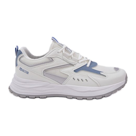 Buty Sportowe Damskie Big Star NN274A094 HI-POLY System Biało-Niebieskie białe ze sklepu ButyModne.pl w kategorii Buty sportowe damskie - zdjęcie 178667972