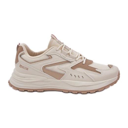 Buty Sportowe Damskie Big Star NN274A096 HI-POLY System Beżowe beżowy ze sklepu ButyModne.pl w kategorii Buty sportowe damskie - zdjęcie 178667974
