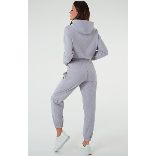 Komplet damski z długim rękawem i długimi spodniami Allegra, Kolor jasny szary melanż, Rozmiar S, Italian Fashion ze sklepu Intymna w kategorii Dresy damskie - zdjęcie 178669983