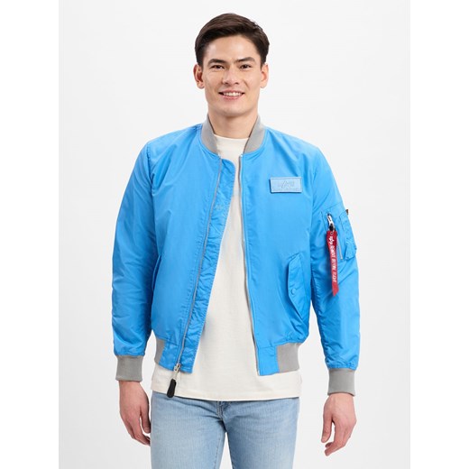 Alpha Industries Kurtka męska Mężczyźni Sztuczne włókno niebieski jednolity ze sklepu vangraaf w kategorii Kurtki męskie - zdjęcie 178672914