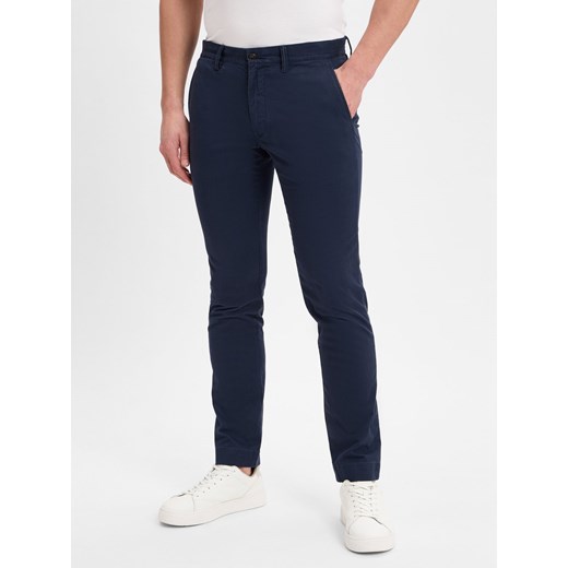 Polo Ralph Lauren Chino - Slim Stretch Mężczyźni Bawełna granatowy jednolity ze sklepu vangraaf w kategorii Spodnie męskie - zdjęcie 178672950