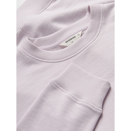 Reserved - Bawełniana bluza regular fit - lawendowy Reserved XXL Reserved
