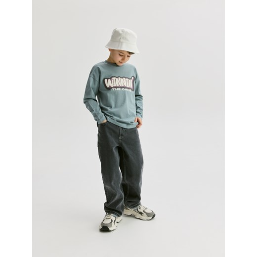 Reserved - Bawełniany longsleeve - jasnoniebieski ze sklepu Reserved w kategorii T-shirty chłopięce - zdjęcie 178674410