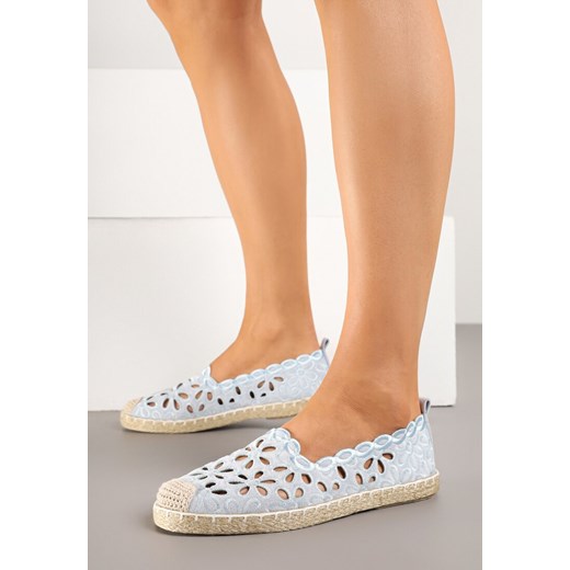 Niebieskie Ażurowe Espadryle Vices z Plecionym Sznurkiem Arivila ze sklepu born2be.pl w kategorii Espadryle damskie - zdjęcie 178675713