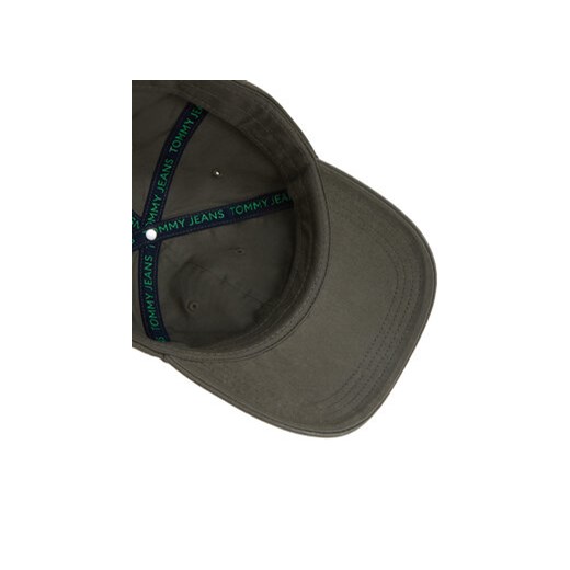 Tommy Jeans Czapka z daszkiem Tjm Linear Washed Cap AM0AM13355 Zielony Tommy Jeans uniwersalny MODIVO