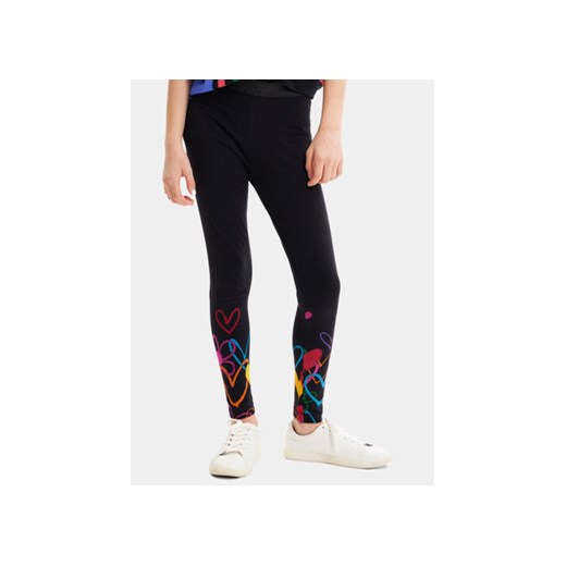 Desigual Legginsy 23WGKK01 Czarny Regular Fit Desigual M MODIVO