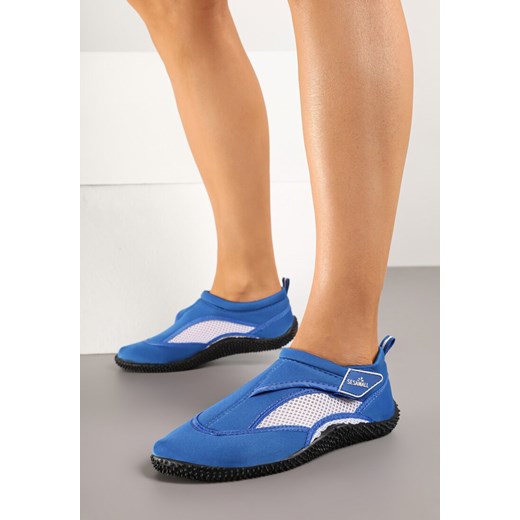 Niebiesko-Białe Buty Sportowe do Wody z Zapięciem na Rzep  Ellienna ze sklepu born2be.pl w kategorii Buty sportowe damskie - zdjęcie 178679712