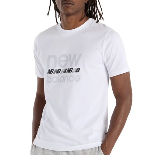 Koszulka New Balance MT51940WT - biała ze sklepu streetstyle24.pl w kategorii T-shirty męskie - zdjęcie 178681460