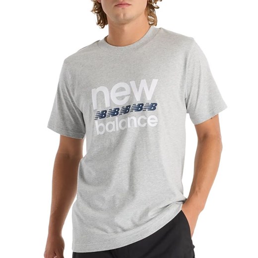 Koszulka New Balance MT51940AG - szara ze sklepu streetstyle24.pl w kategorii T-shirty męskie - zdjęcie 178681462