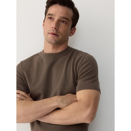Reserved - Sweter z krótkim rękawem - brązowy Reserved XXL Reserved