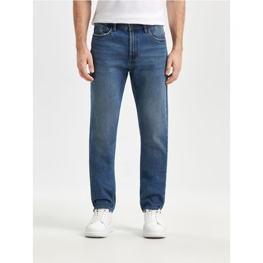 Sinsay - Jeansy regular - niebieski Sinsay 38 wyprzedaż Sinsay