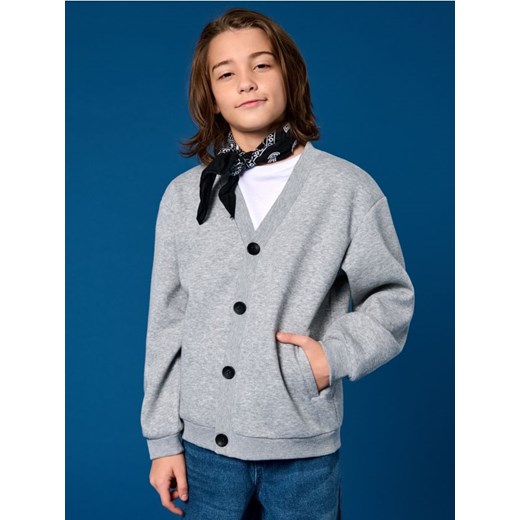 Sinsay - Bluza zapinana na guziki - szary ze sklepu Sinsay w kategorii Bluzy chłopięce - zdjęcie 178682664