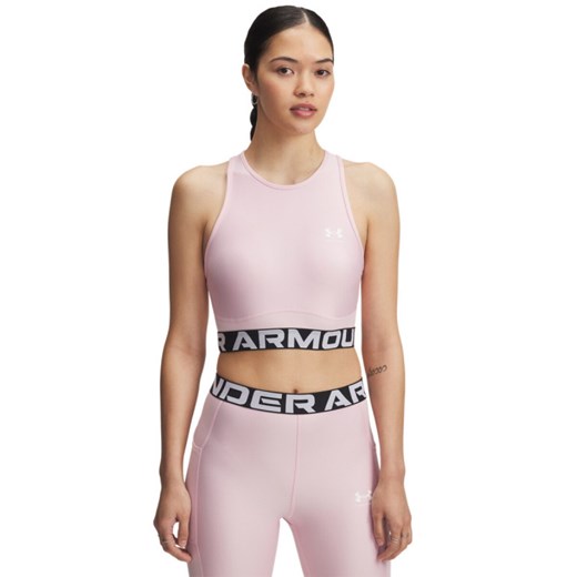 Damski top treningowy Under Armour Heatgear Rib Tank - różowy ze sklepu Sportstylestory.com w kategorii Bluzki damskie - zdjęcie 178683862