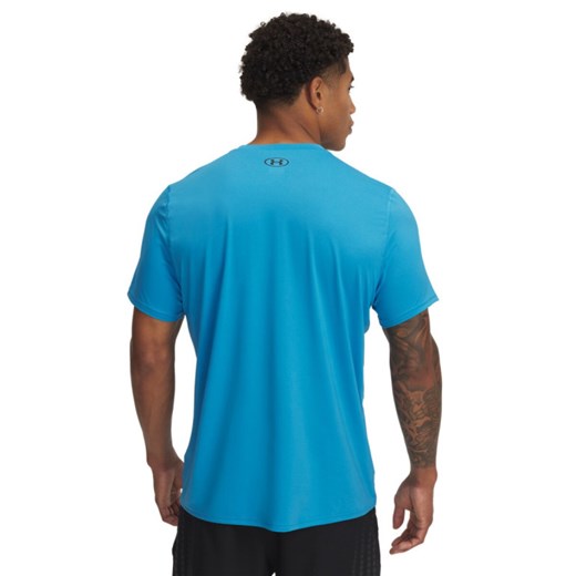 Męska koszulka treningowa Under Armour UA Heatgear Fitted SS - niebieska ze sklepu Sportstylestory.com w kategorii T-shirty męskie - zdjęcie 178683893