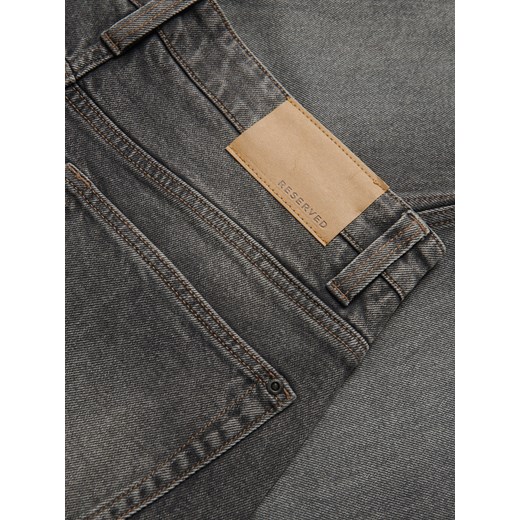 Reserved - Jeansy slim z efektem sprania - szary Reserved 34 Reserved