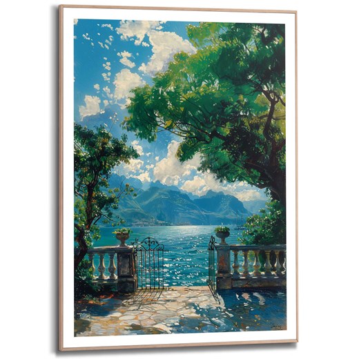 Orangewallz Druk artystyczny &quot;Italian Terrace&quot; w ramce - 50 x 70 cm ze sklepu Limango Polska w kategorii Obrazy - zdjęcie 178686040