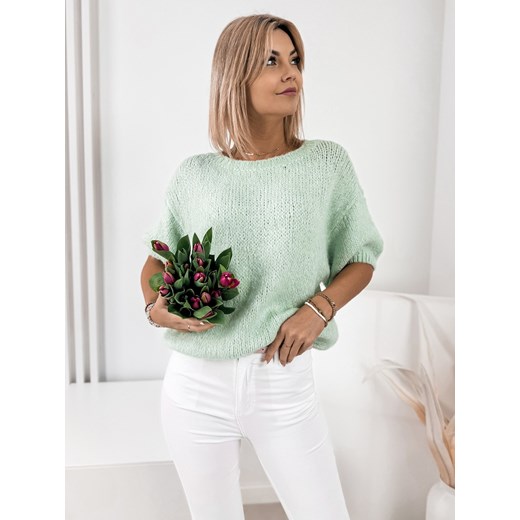 sweter kyro miętowy one size ze sklepu UBRA w kategorii Swetry damskie - zdjęcie 178686714