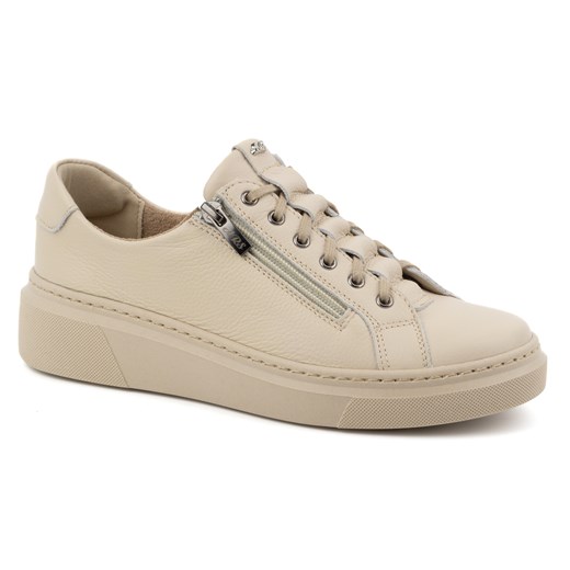 Buty damskie skórzane sneakery STYLE 1238 beżowe ze sklepu butyolivier w kategorii Półbuty damskie - zdjęcie 178687004
