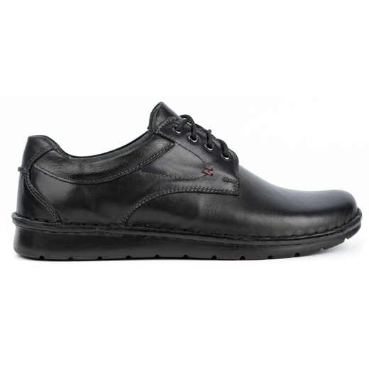 Buty męskie skórzane casual 13/27 czarny lico ze sklepu butyolivier w kategorii Półbuty męskie - zdjęcie 178687363