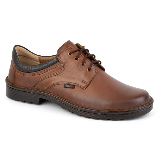 Buty męskie skórzane casual 11/C1 brązowe ze sklepu butyolivier w kategorii Półbuty męskie - zdjęcie 178688712