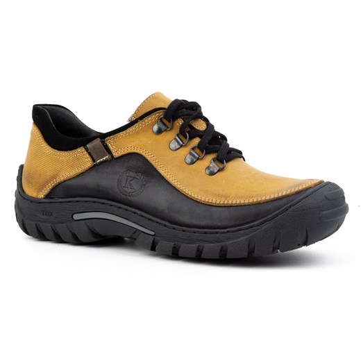 Buty męskie skórzane trekkingowe POLSKIE 917K żółte ze sklepu butyolivier w kategorii Buty trekkingowe męskie - zdjęcie 178688881