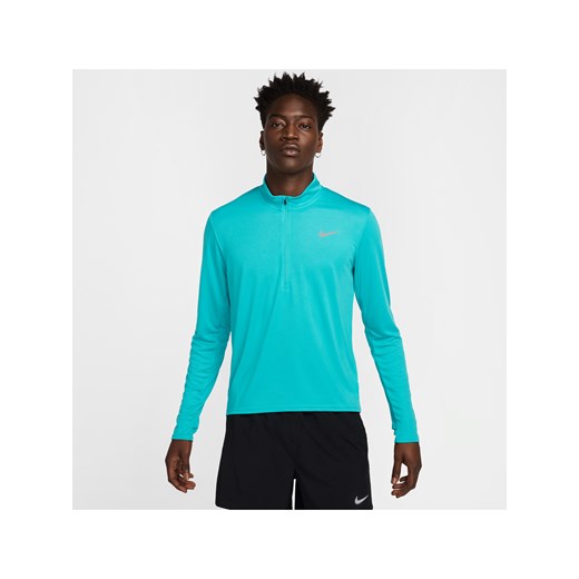 Męska koszulka do biegania z zamkiem 1/2 Dri-FIT Nike Pacer - Zieleń ze sklepu Nike poland w kategorii T-shirty męskie - zdjęcie 178689363