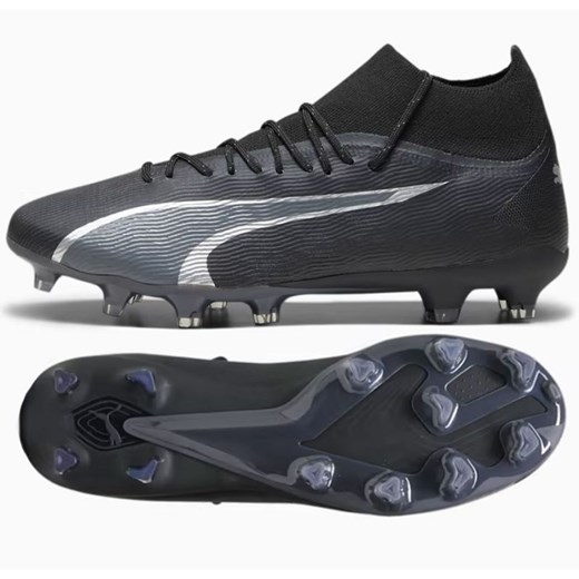 Buty Puma Ultra Pro FG/AG M 107422 02 czarne czarne ze sklepu ButyModne.pl w kategorii Buty sportowe męskie - zdjęcie 178690941