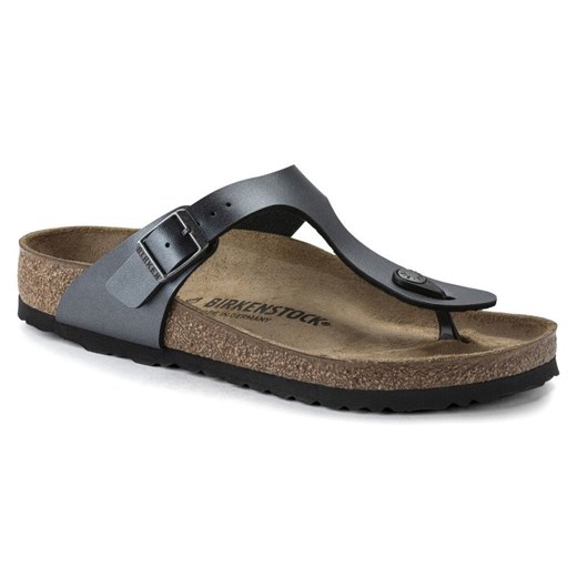 Klapki damskie BIRKENSTOCK na płaskiej podeszwie bez zapięcia casualowe z weluru 