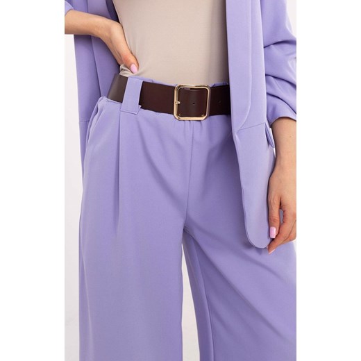 Spodnie damskie Italy Moda fioletowe eleganckie