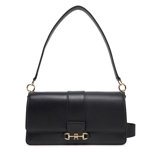 Torebka Tommy Hilfiger Heritage Leather Conv Crossover AW0AW17399 Czarny Tommy Hilfiger one size eobuwie.pl