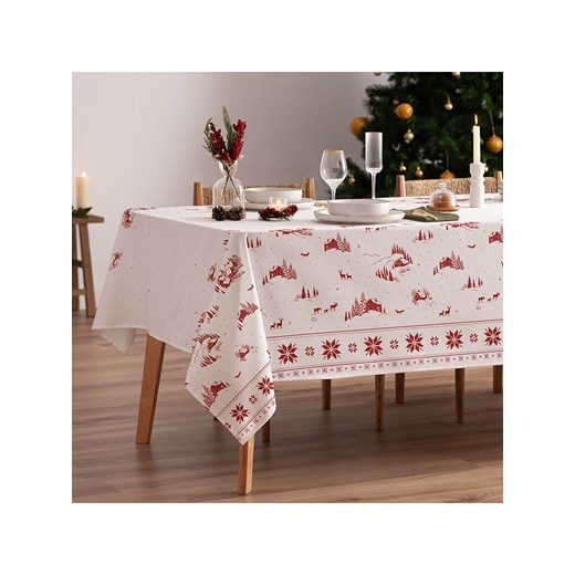 Mint Rugs Obrus &quot;Christmas Sven&quot; w kolorze biało-czerwonym ze sklepu Limango Polska w kategorii Obrusy i bieżniki - zdjęcie 178692714