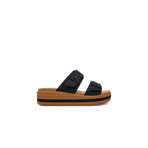 Crocs Klapki Brooklyn Woven Buckle 209978 Czarny ze sklepu MODIVO w kategorii Klapki damskie - zdjęcie 178692931