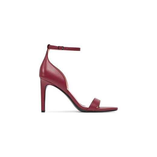 Calvin Klein Szpilki Heel Sandal 90 - Lth HW0HW02337 Bordowy ze sklepu MODIVO w kategorii Czółenka - zdjęcie 178693303