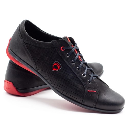 Joker Buty męskie casual 295J czarne ze sklepu ButyModne.pl w kategorii Półbuty męskie - zdjęcie 178695060