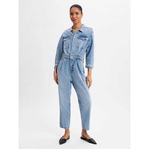 Joop Jeans Kombinezon damski Kobiety Bawełna light stone jednolity ze sklepu vangraaf w kategorii Kombinezony damskie - zdjęcie 178695440