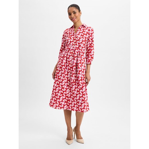 More & More Damska sukienka na co dzień Kobiety Bawełna różowy wzorzysty More & More 42 vangraaf wyprzedaż