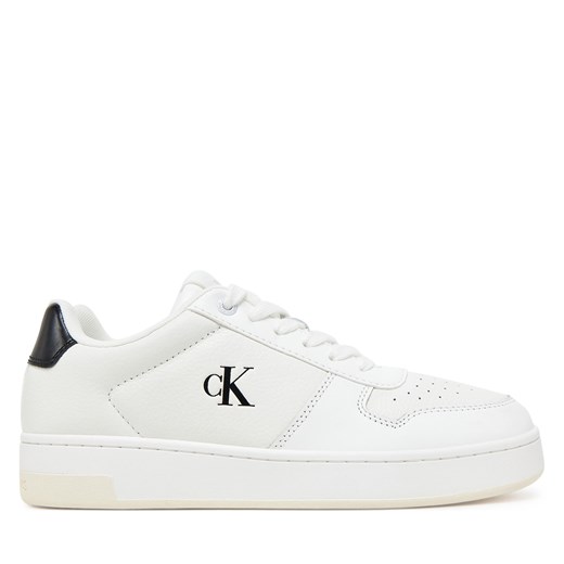 Sneakersy Calvin Klein Jeans Basket Cupsole Low Mg YW0YW01765 Biały ze sklepu eobuwie.pl w kategorii Buty sportowe damskie - zdjęcie 178696372