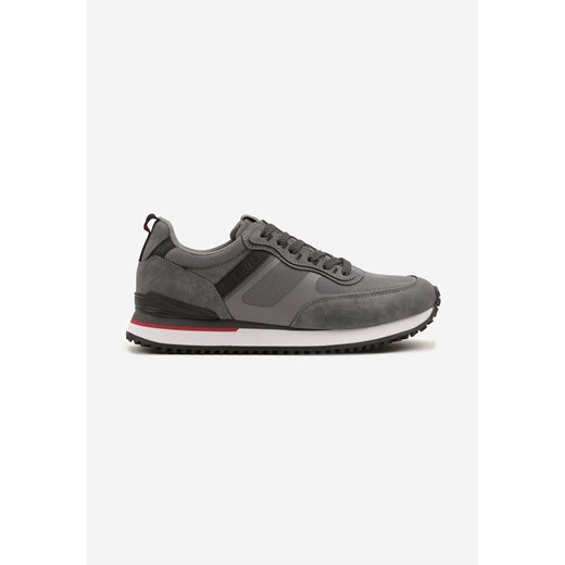 Szare Buty Sportowe Sneakersy na Podeszwie z Tłoczeniami Elanoveia ze sklepu born2be.pl w kategorii Buty sportowe męskie - zdjęcie 178697981