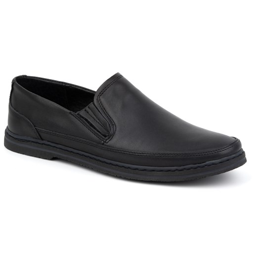 Buty męskie skórzane 612 czarne Olivier 41 butyolivier