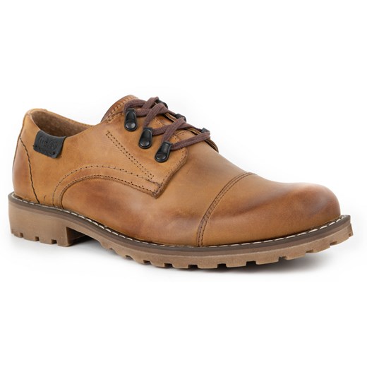Buty męskie trzewiki skórzane 940MP rude ze sklepu butyolivier w kategorii Półbuty męskie - zdjęcie 178700284