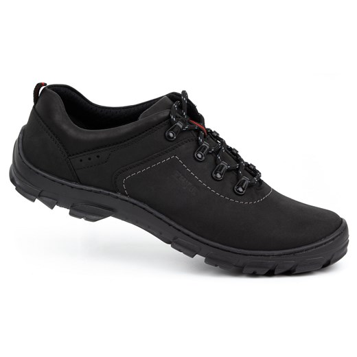 Buty męskie skórzane trekkingowe 36 czarne ze sklepu butyolivier w kategorii Buty trekkingowe męskie - zdjęcie 178700673