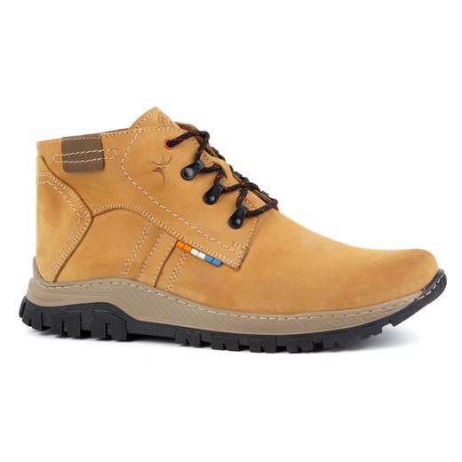 Buty męskie skórzane zimowe 119GT żółte ze sklepu butyolivier w kategorii Buty zimowe męskie - zdjęcie 178700674