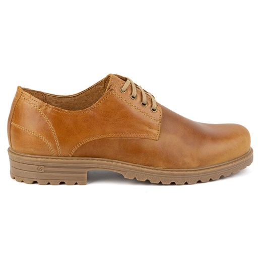 Buty trapery męskie skórzane sznurowane niskie 2120 rude ze sklepu butyolivier w kategorii Buty zimowe męskie - zdjęcie 178700733